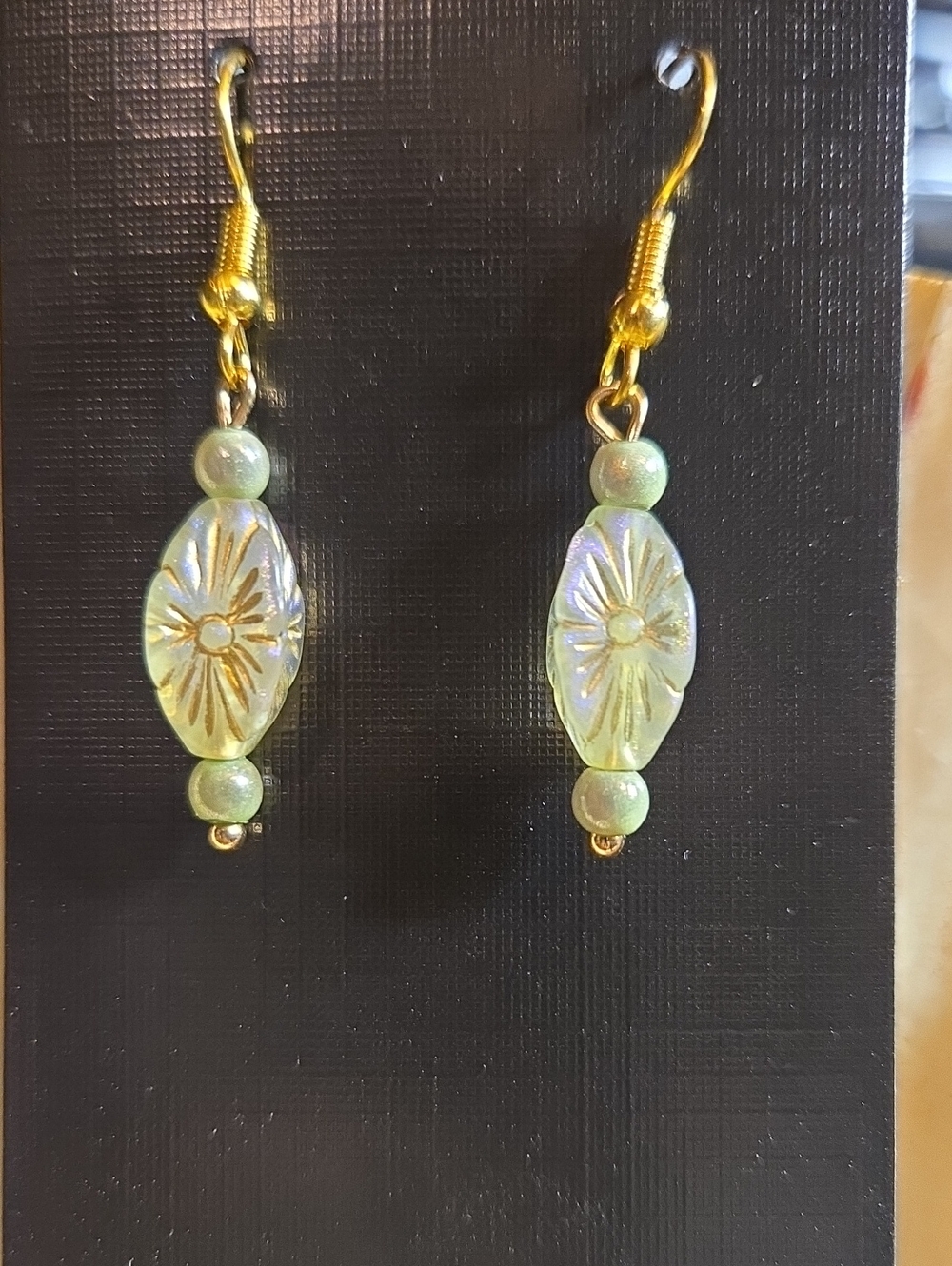 Irridescent Floral Earrings: A